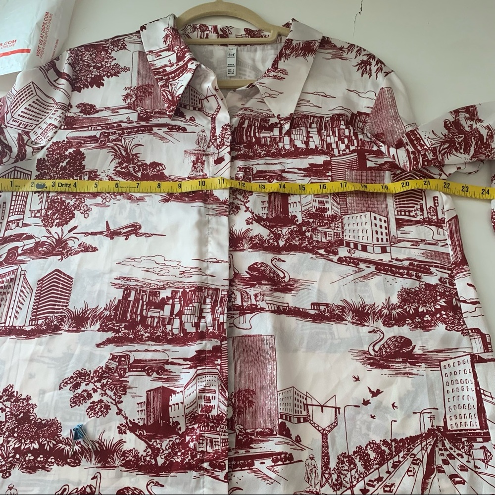 ❌SOLD❌ ZARA City Print Oversized Shirt - Picture 7 of 11